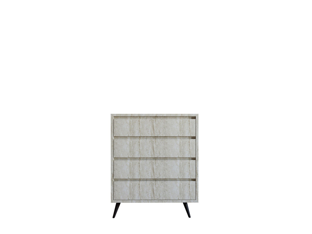 Cassettiera in legno "Suvera" - 70 x 40 x 86 cm - Travertino