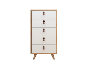 Cassapanca in legno "Frenzu" - 50 x 40 x 103 cm - Bianco