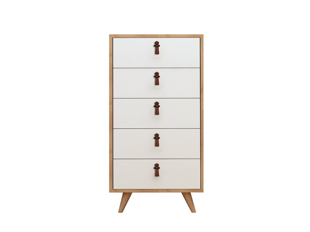 Cassapanca in legno "Frenzu" - 50 x 40 x 103 cm - Bianco