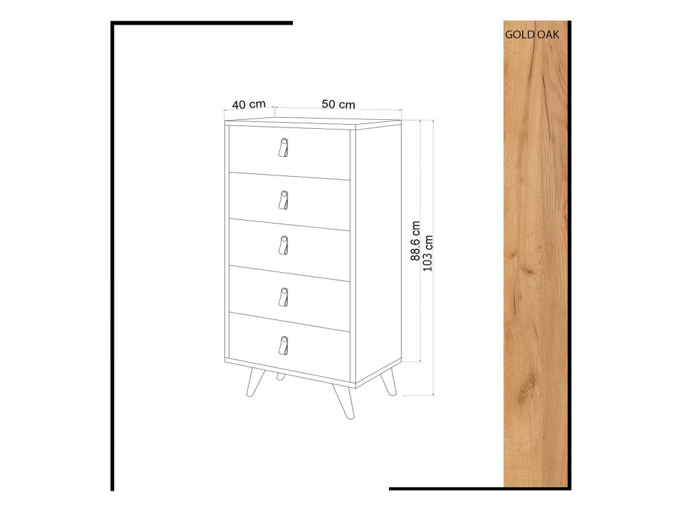 Cassapanca in legno "Frenzu" - 50 x 40 x 103 cm - Bianco