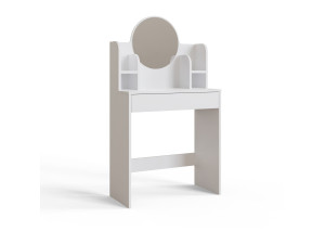 Tavolino da toilette "Idis" con specchio in legno - 75 x 35 x 135 cm - Bianco