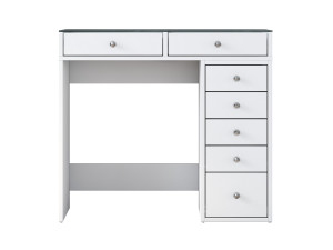 Comodino "Soma" con cassetti in legno incorporati - 90 x 44 x 80 cm - Bianco