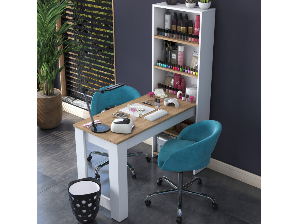 Comodino "Ferna" con ripiani in legno - 120 x 54 x 154 cm - Marrone