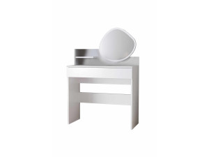 Comò "Harmony Mini Amorphous" con specchio in legno - 90 x 40 x 133 cm - Bianco