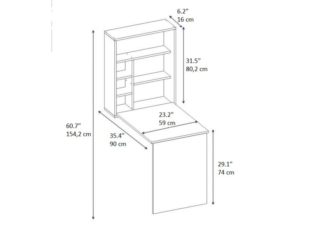Tavolo da trucco in legno "Sedir" - 90 x 59 x 74 cm - Beige