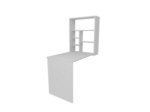 Tavolo da trucco in legno "Sedir" - 90 x 59 x 74 cm - Bianco