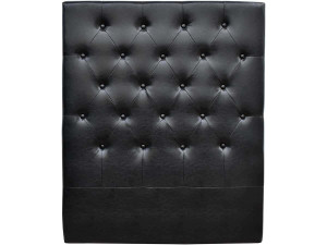 Testiera del letto imbottita 99 cm "Déco" in PVC-Nero