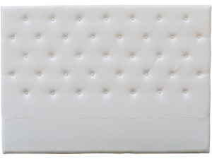 Testiera del letto imbottita 169 cm "Déco" in PVC -Bianco