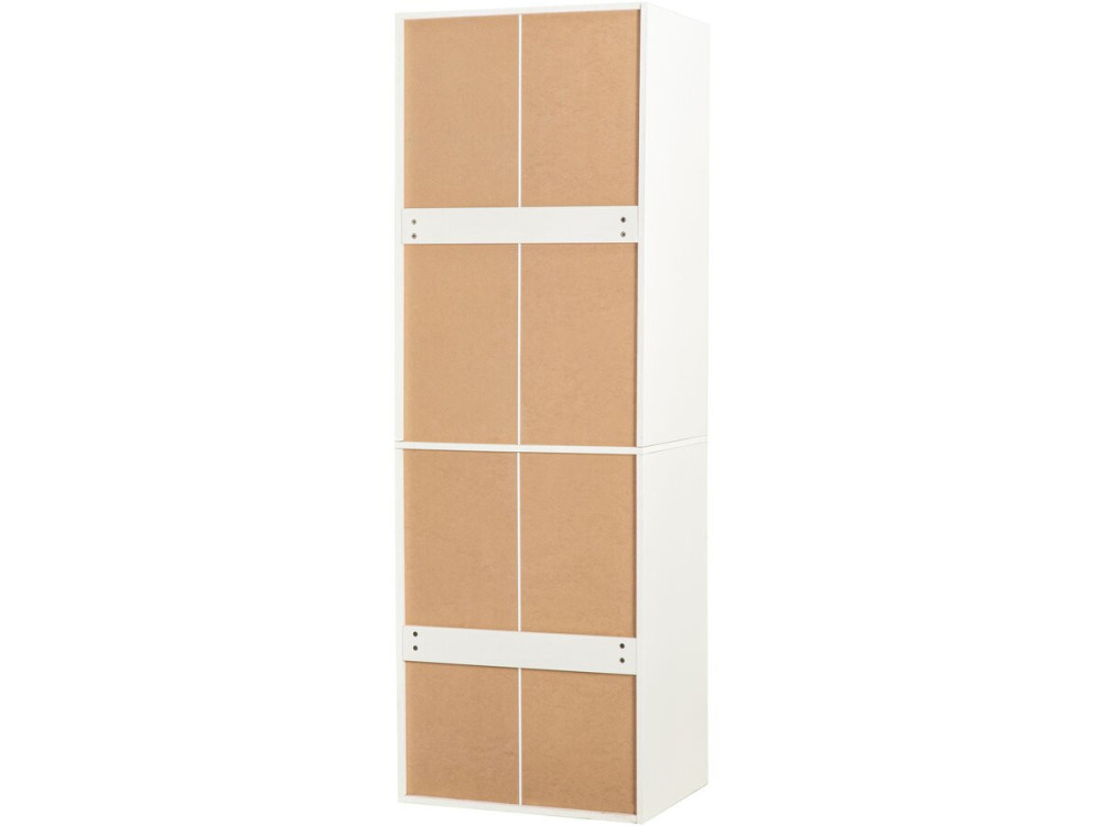 Armadio "Opera" con appendiabiti e portapantaloni - 60 x 45 x 180 cm - Bianco