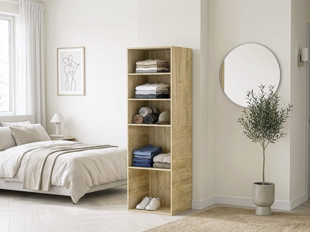 Armadio "Opéra" con 5 ripiani - 60 x 45 x 180 cm - Beige
