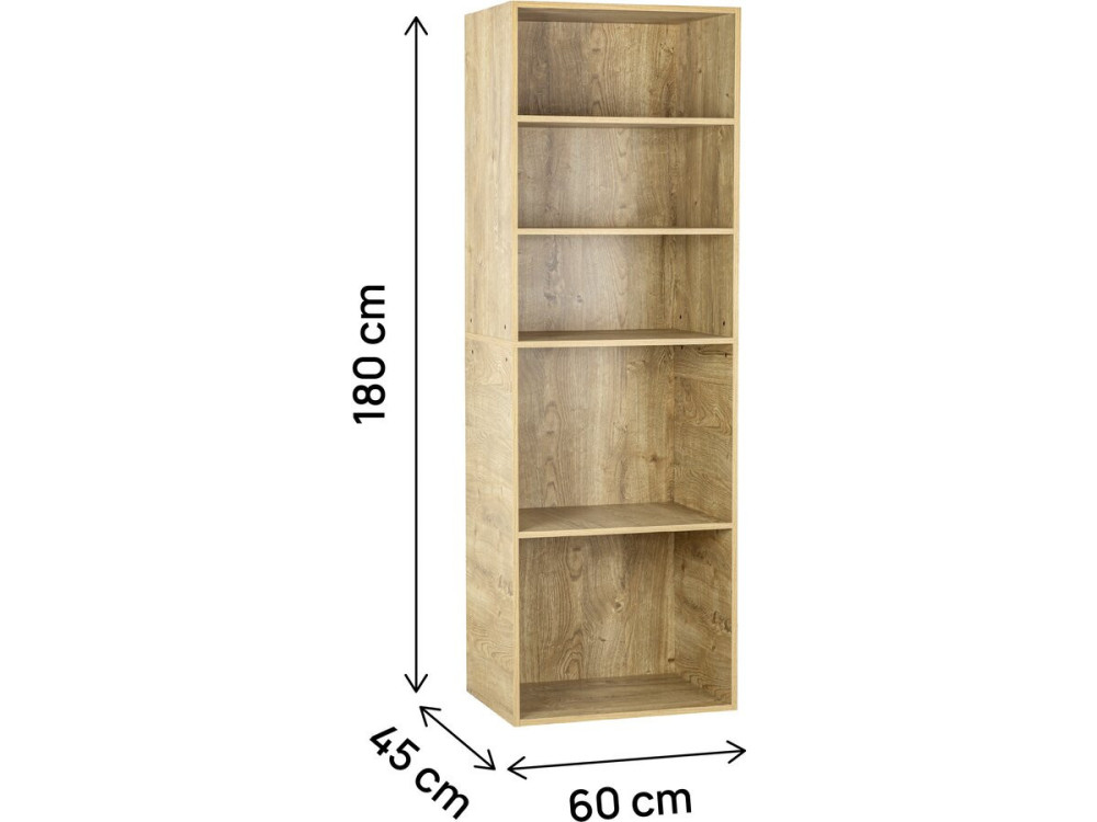 Armadio "Opéra" con 5 ripiani - 60 x 45 x 180 cm - Beige