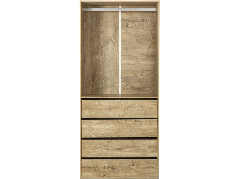 Armadio "Opéra" con 4 cassetti e 1 spazio per appendere - 80 x 45 x 180 cm - Beige