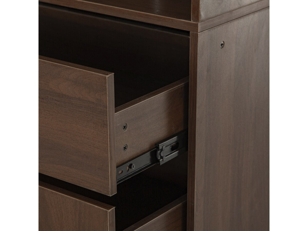 Armadio "Opéra" con 4 cassetti e 1 spazio per appendere - 80 x 45 x 180 cm - Marrone