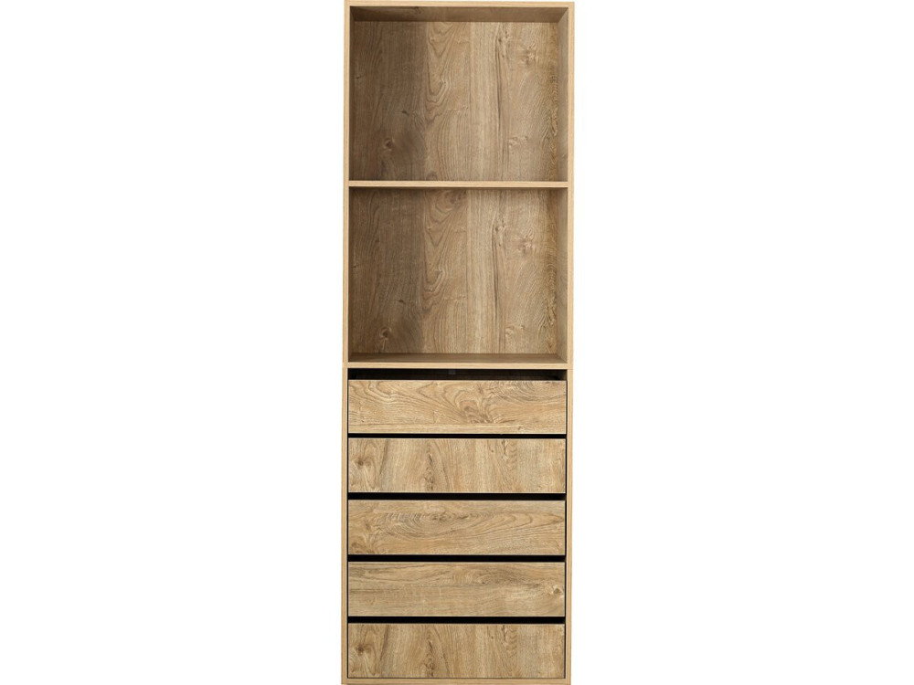 Armadio "Opéra" con 5 cassetti e 2 ripiani - 60 x 45 x 180 cm - Beige