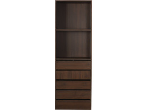 Armadio "Opéra" con 5 cassetti e 2 ripiani - 60 x 45 x 180 cm - Marrone