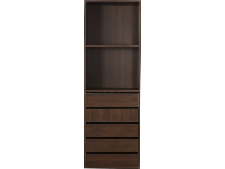 Armadio "Opéra" con 5 cassetti e 2 ripiani - 60 x 45 x 180 cm - Marrone