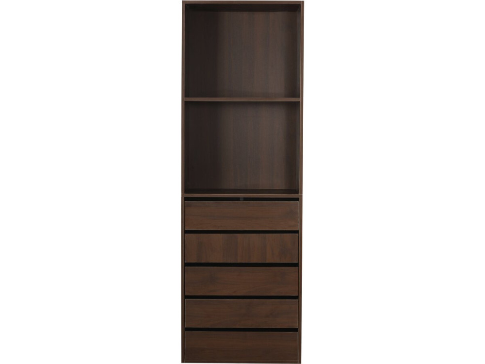 Armadio "Opéra" con 5 cassetti e 2 ripiani - 60 x 45 x 180 cm - Marrone