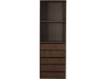 Armadio "Opéra" con 5 cassetti e 2 ripiani - 60 x 45 x 180 cm - Marrone