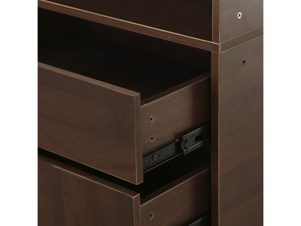 Armadio "Opéra" con 5 cassetti e 2 ripiani - 60 x 45 x 180 cm - Marrone