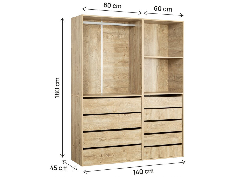 Set da toilette modulare "Opera" - 2 unità - Beige