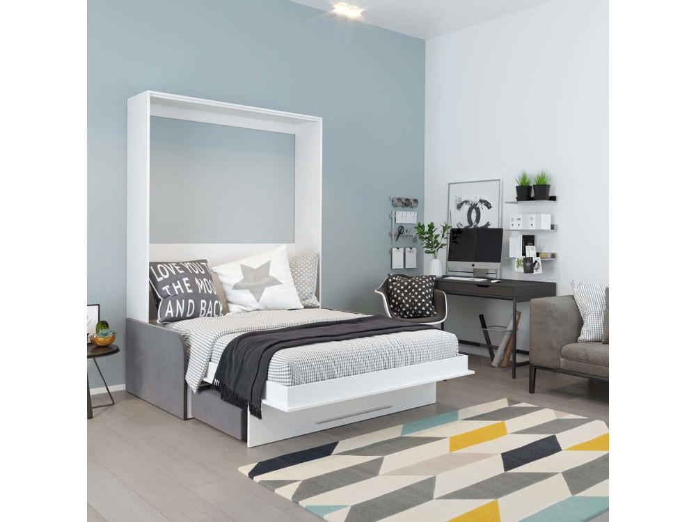 KYM SOFA 3" letto a scomparsa - 140 x 200 cm - Bianco