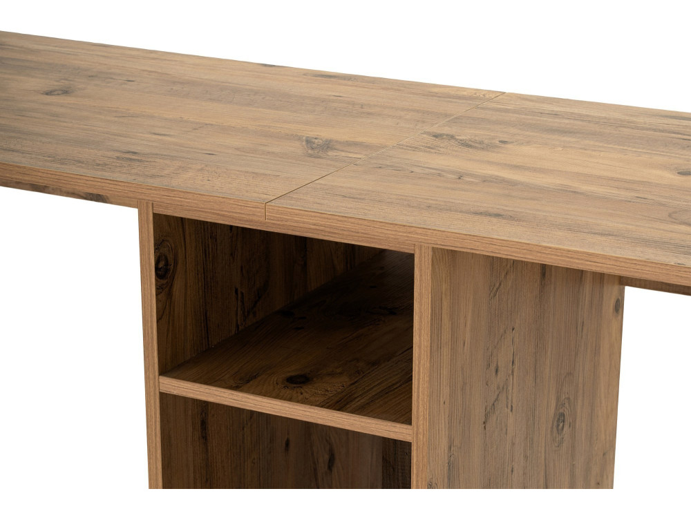 Scrivania in legno "Twin Study Desk" - 240 x 60 x 74 cm - Pino Atlantico Nero