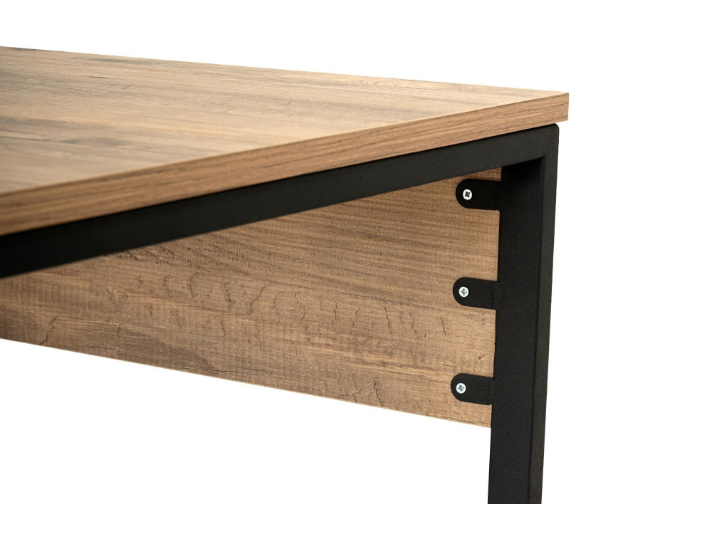 Scrivania in legno "Twin Study Desk" - 240 x 60 x 74 cm - Pino Atlantico Nero