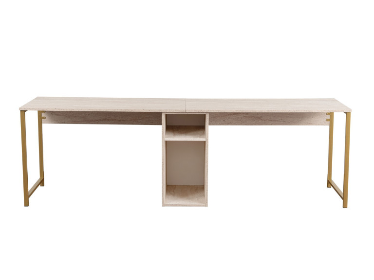 Scrivania in legno "Twin Study Desk" - 240 x 60 x 74 cm - TravertinOr