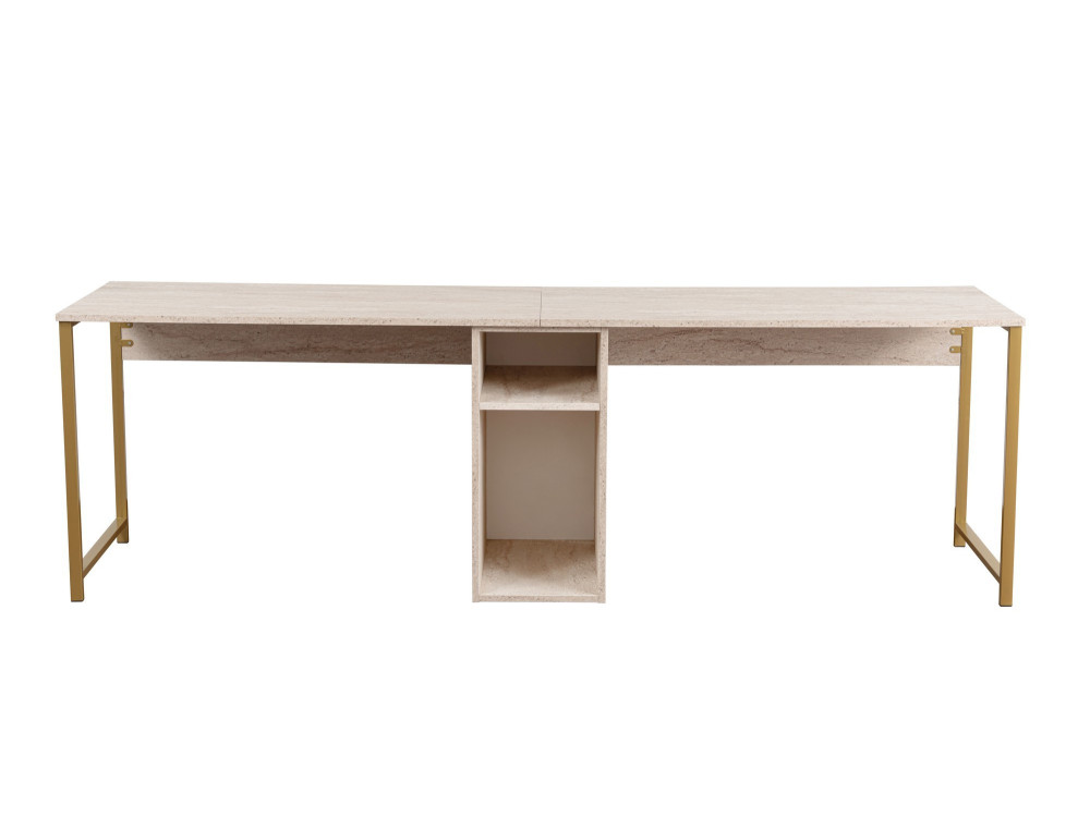 Scrivania in legno "Twin Study Desk" - 240 x 60 x 74 cm - TravertinOr