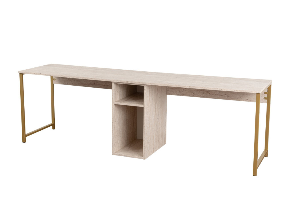 Scrivania in legno "Twin Study Desk" - 240 x 60 x 74 cm - TravertinOr