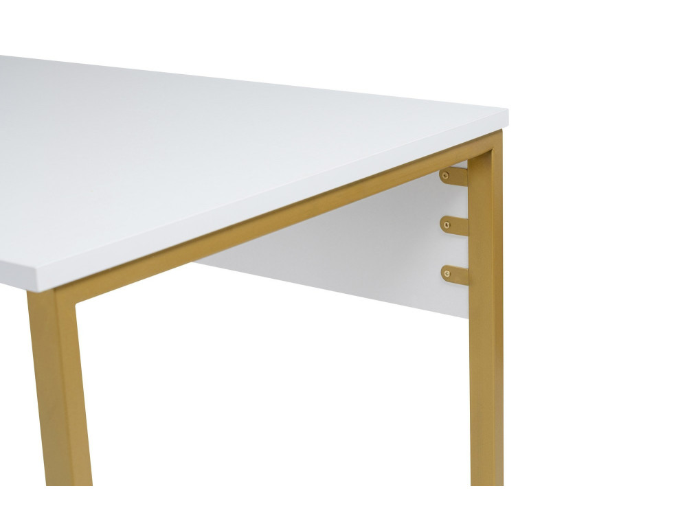 Scrivania in legno "Twin Study Desk" - 240 x 60 x 74 cm - Bianco oro