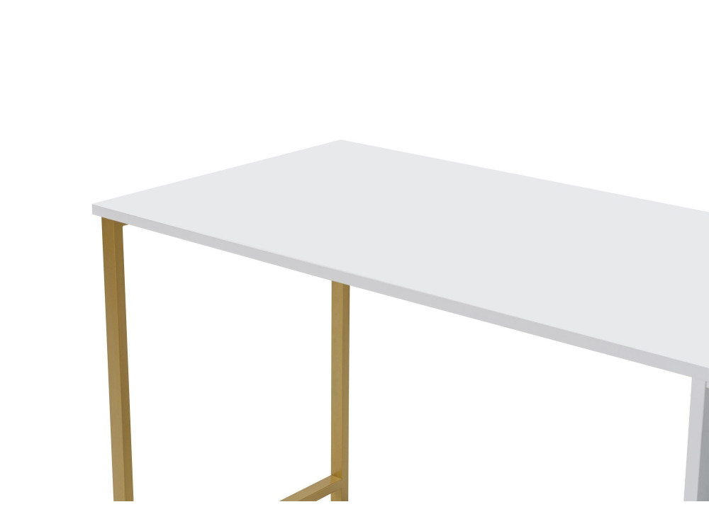 Scrivania in legno "Twin Study Desk" - 240 x 60 x 74 cm - Bianco oro