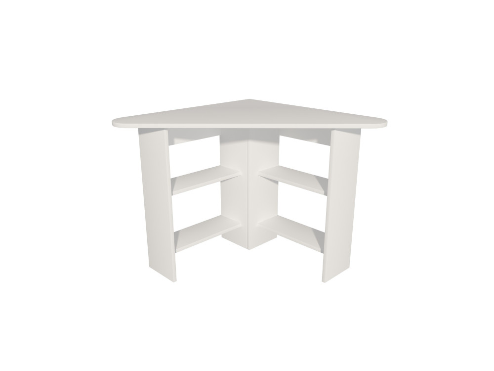 Scrivania "Corner" in legno - 80 x 80 x 73 cm - Bianco