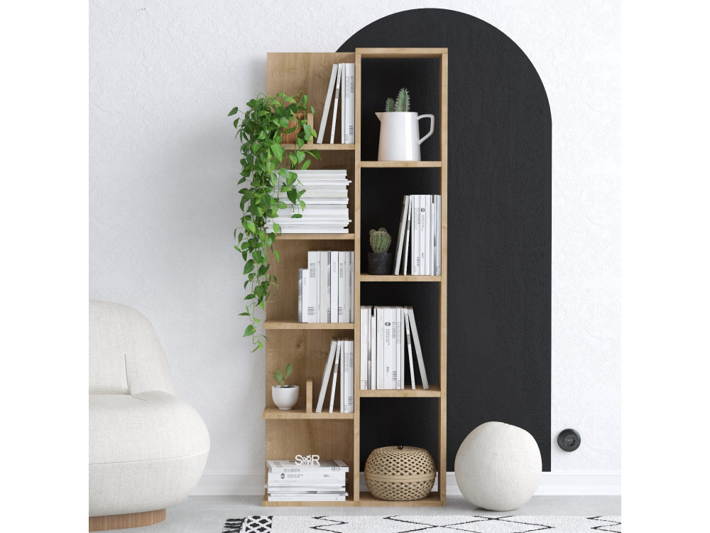 Libreria in legno "Lily" - 60 x 18 x 150 cm - Rovere