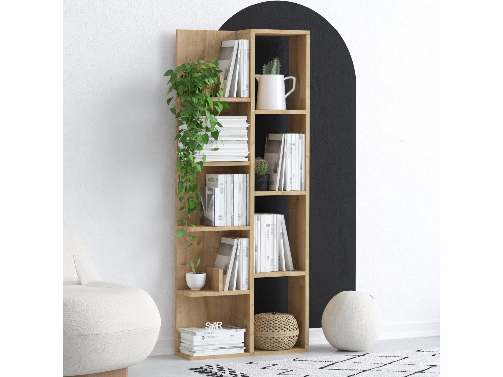 Libreria in legno "Lily" - 60 x 18 x 150 cm - Rovere