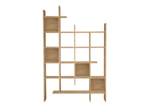 Libreria in legno "Manco" - 122 x 25 x 188 cm - Rovere