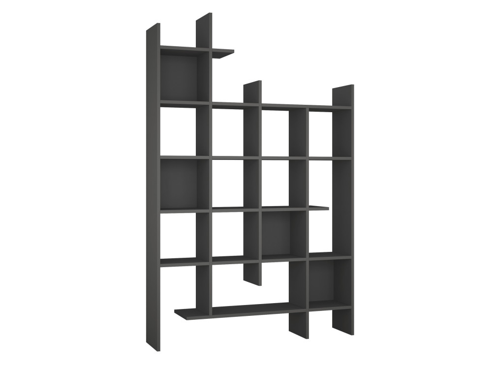 Libreria in legno "Manco" - 122 x 25 x 188 cm - Antracite