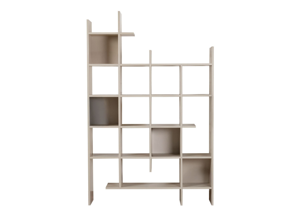 Libreria in legno "Manco" - 122 x 25 x 188 cm - Pietra arenaria
