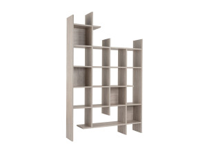 Libreria in legno "Manco" - 122 x 25 x 188 cm - Travertino