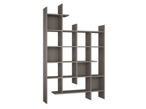 Libreria in legno "Manco" - 122 x 25 x 188 cm - Marrone moka chiaro