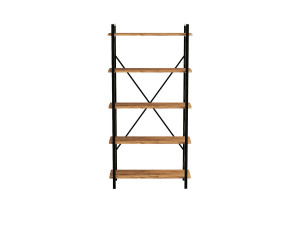 Libreria in legno "Nero" - 90 x 33 x 180 cm - Pino AtlanticoNero