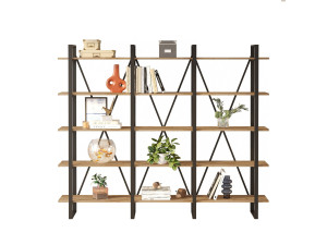 Libreria in legno "ML4" - 219 x 34 x 180 cm - Pino atlantico