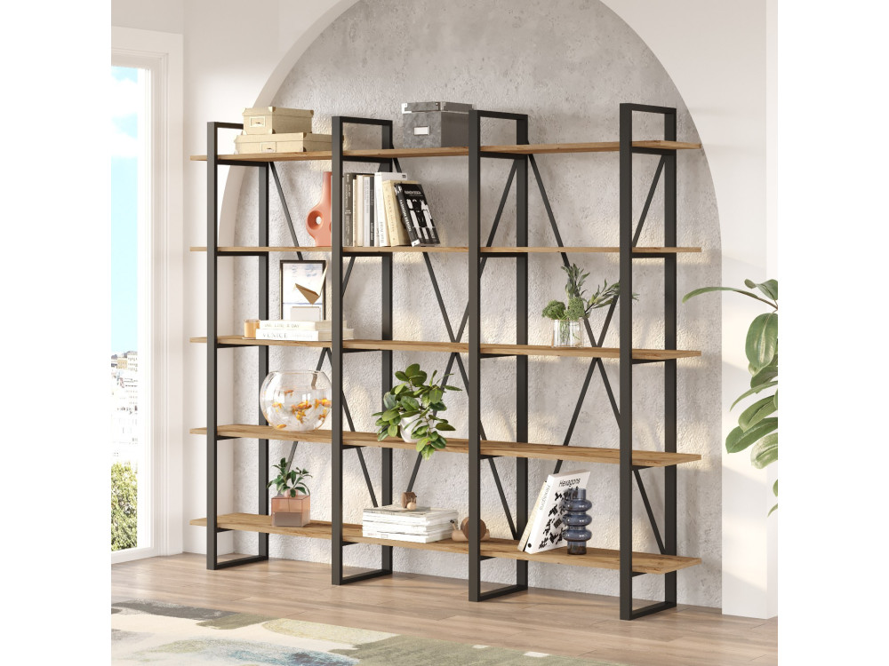 Libreria in legno "ML4" - 219 x 34 x 180 cm - Pino atlantico