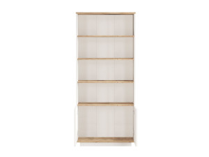 Libreria in legno "FR16" - 75 x 26 x 168 cm - Pino Atlantico Bianco