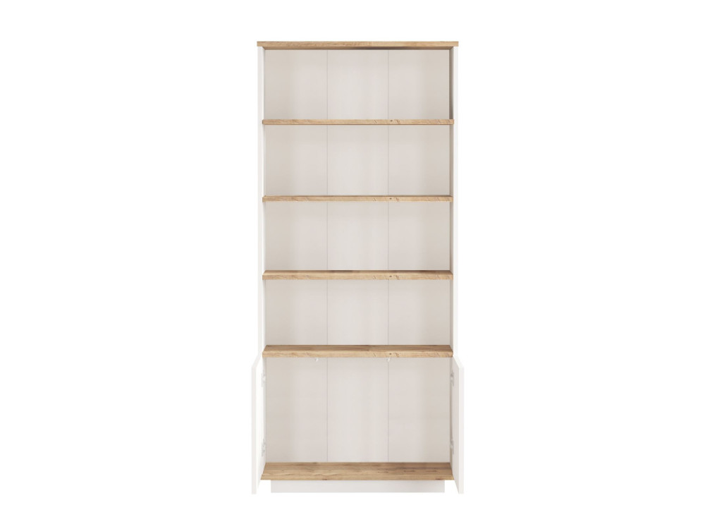 Libreria in legno "FR16" - 75 x 26 x 168 cm - Pino Atlantico Bianco