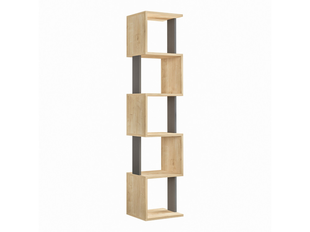 Libreria in legno "Piri" - 35 x 30 x 161 cm - Rovere Sonoma Antracite