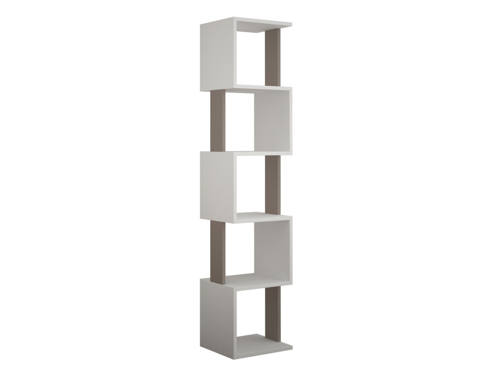 Libreria in legno "Piri" - 35 x 30 x 161 cm - Bianco Mocha Chiaro