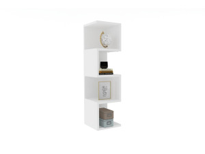 Libreria in legno "Alin" - 27 x 25 x 95 cm - Bianco