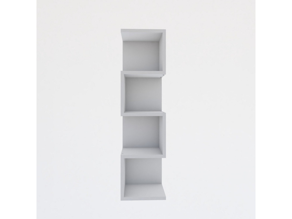 Libreria in legno "Alin" - 27 x 25 x 95 cm - Bianco