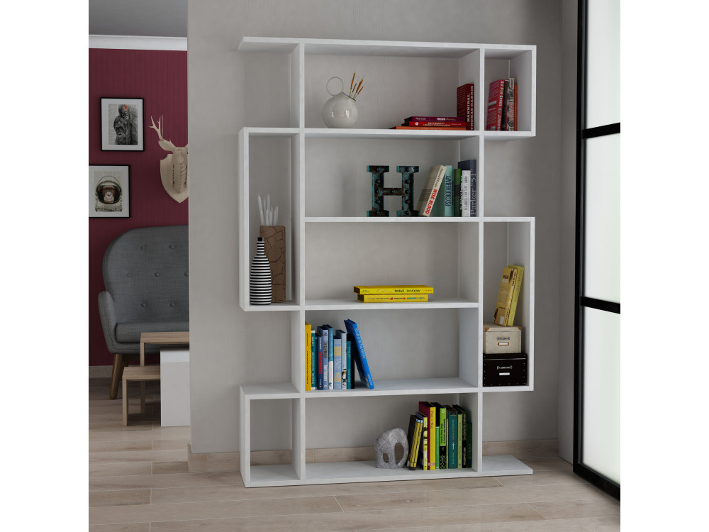 Libreria in legno "Mito" - 110 x 25 x 161 cm - Bianco